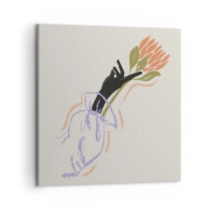 Bild auf Leinwand - Leinwandbild - Schwesterliche Berührung - 60x60 cm