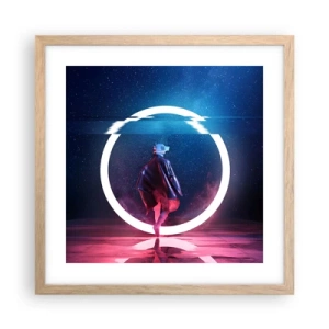 Poster in einem Rahmen aus heller Eiche - Zwischen den Welten - 40x40 cm