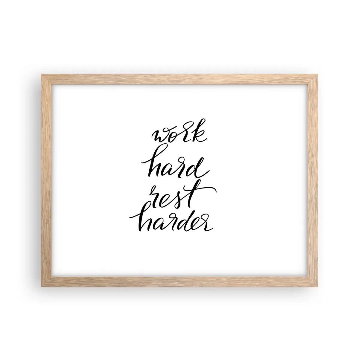 Poster in einem Rahmen aus heller Eiche - Lebensbalance - 40x30 cm