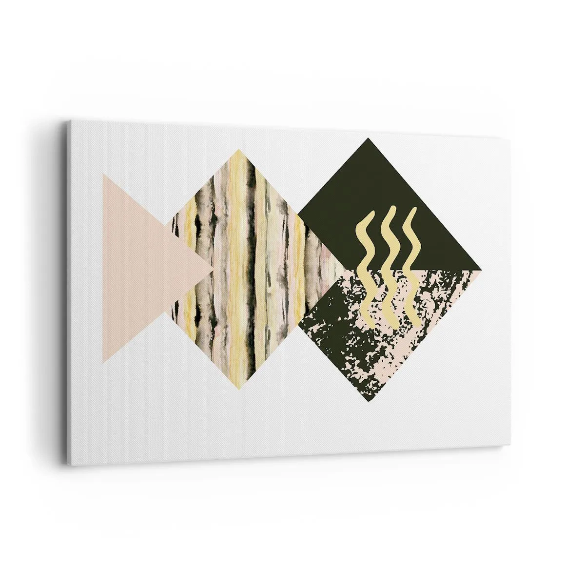 Bild auf Leinwand - Leinwandbild - Geometrische Formen mit abstrakten Mustern - 120x80cm - Es ist nicht so einfach - Moderne Wanddekoration für Wohnzimmer und Schlafzimmer ARTTOR