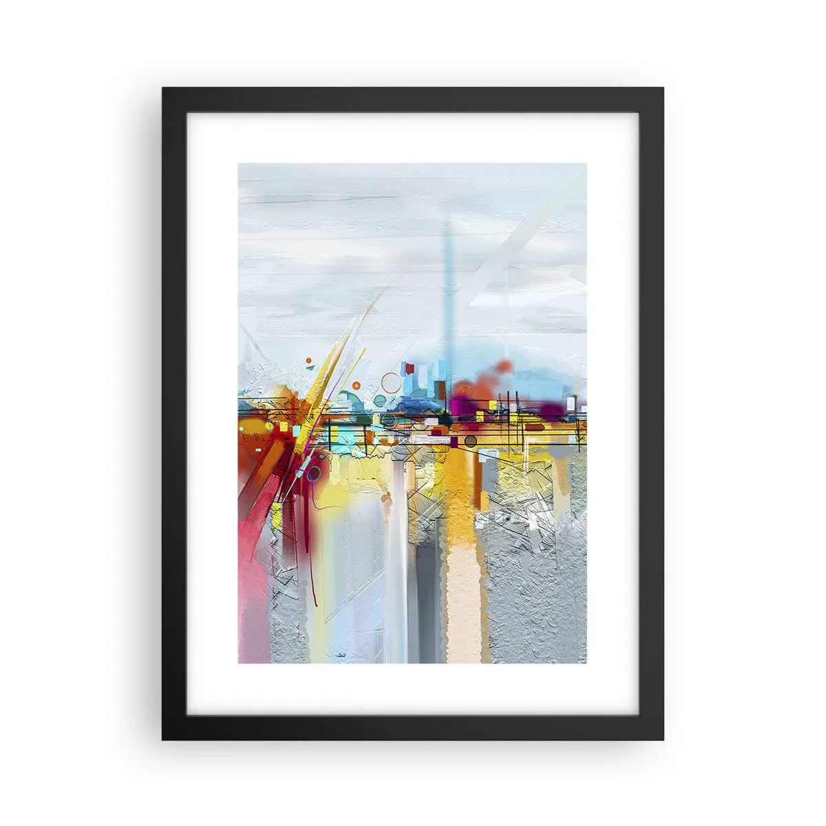Poster in einem schwarzem Rahmen - Freudenbrücke über den Fluss des Lebens - 30x40 cm