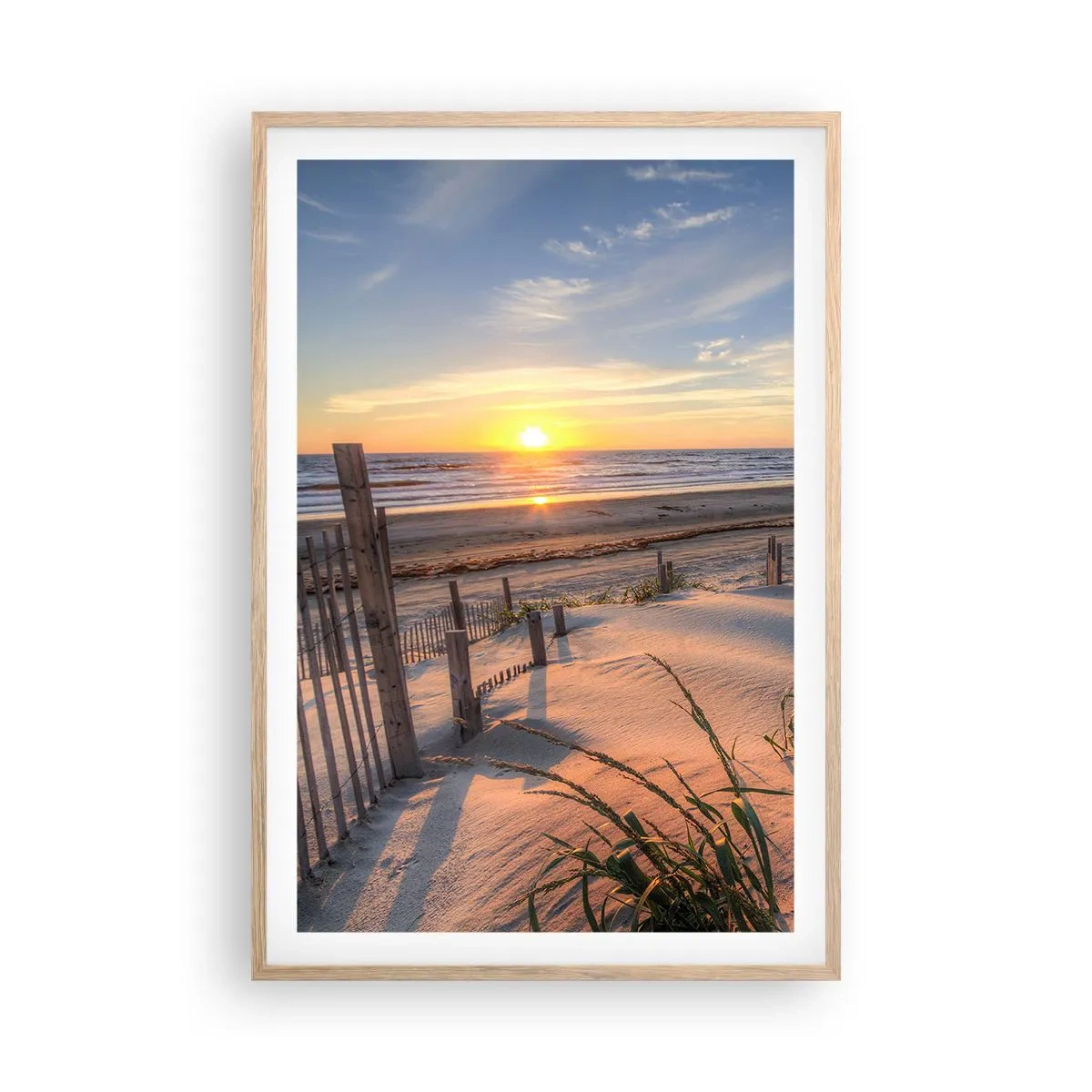 Poster in einem Rahmen aus heller Eiche - Schein und Schatten des Windes - 61x91 cm