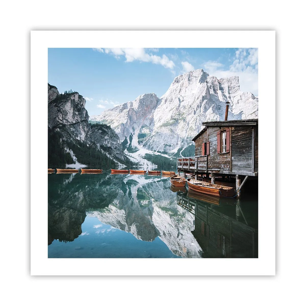 Poster - Kristallklarer Bergmorgen - 50x50 cm