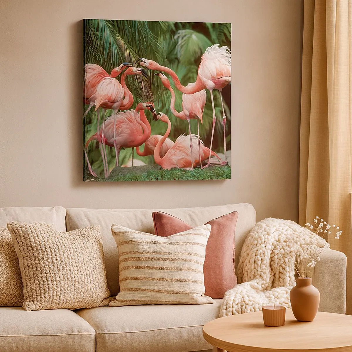 Bild auf Leinwand - Leinwandbild - Nachmittagsklatsch - 30x30 cm