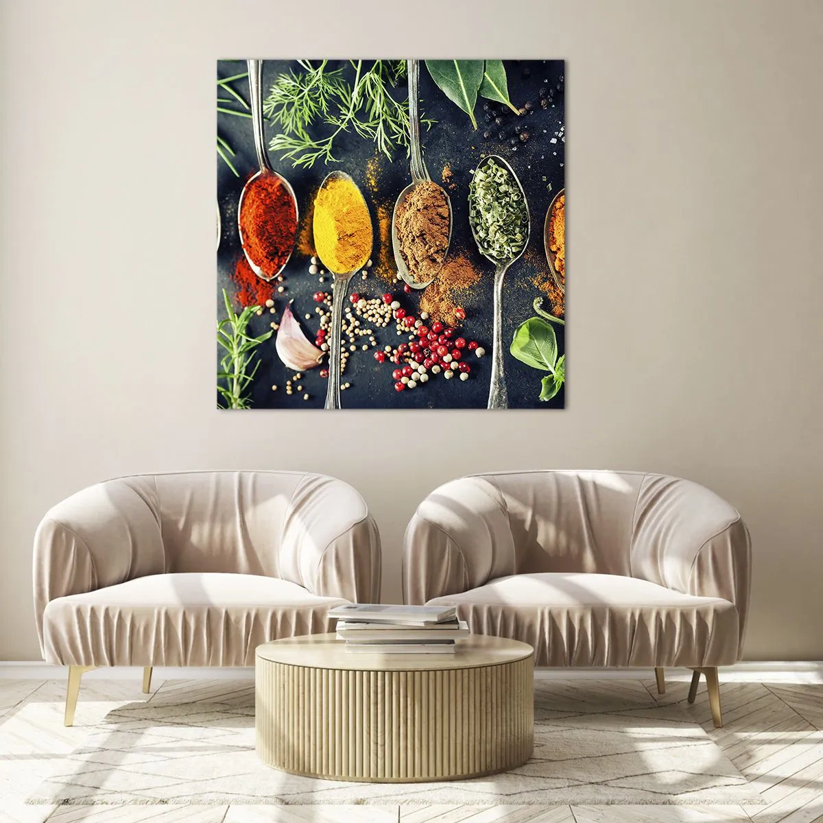 Glasbild - Bild auf glas - Kulinarische Magie - 40x40 cm