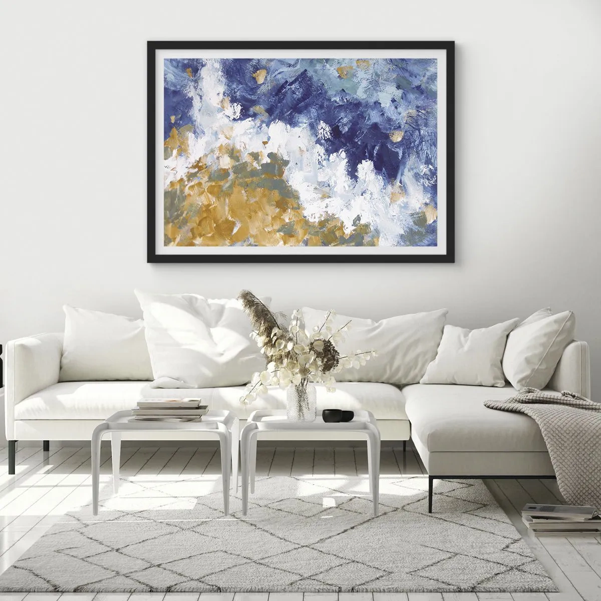 Poster in einem schwarzem Rahmen - Tanz der Naturelemente - 91x61 cm