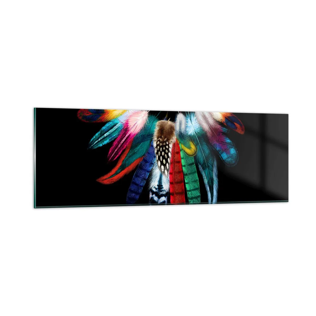 Glasbild - Bild auf glas - Indische Halskette - 90x30 cm