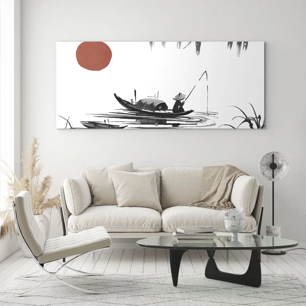 Glasbild - Bild auf glas - Asiatischer Nachmittag - 100x40 cm