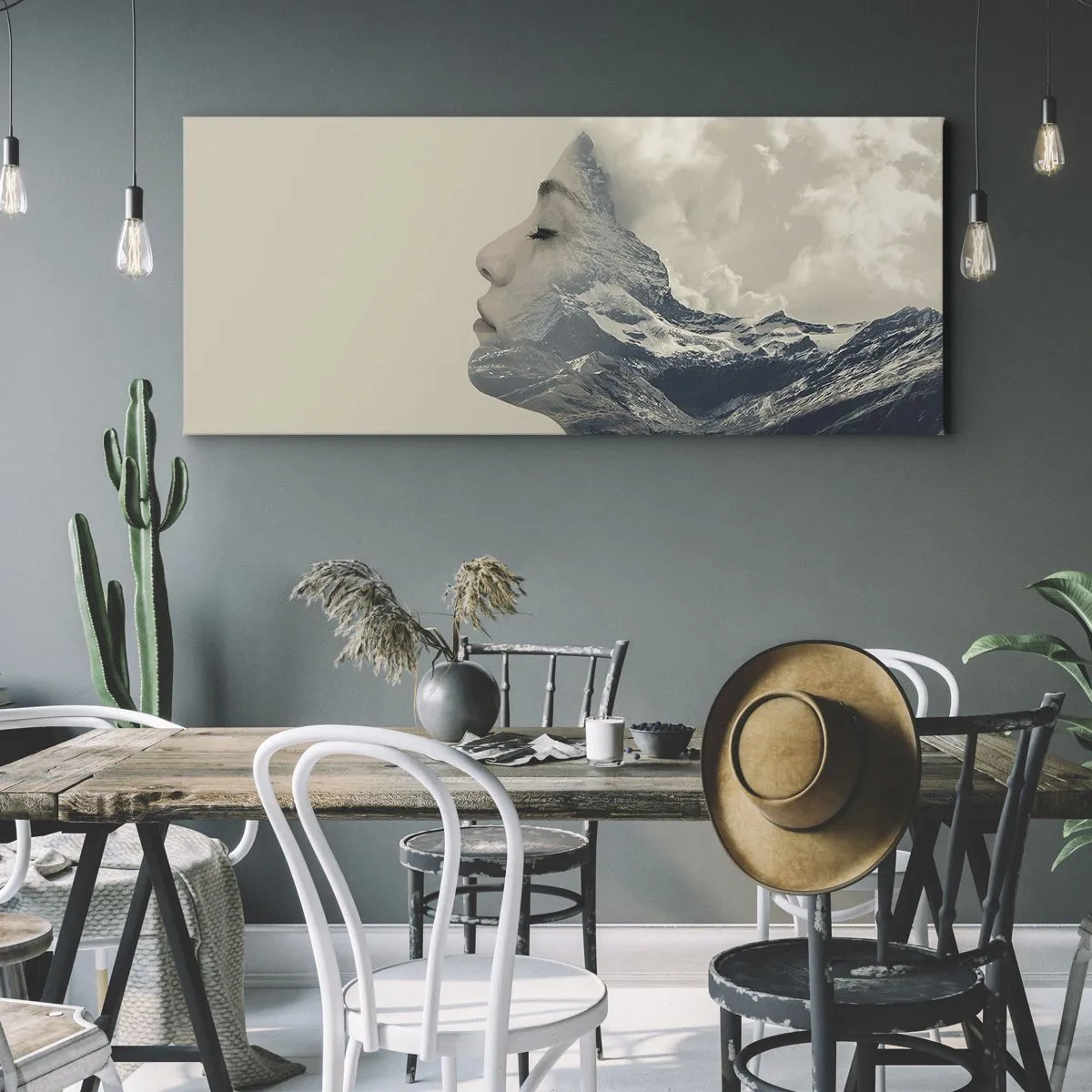 Bild auf Leinwand - Leinwandbild - Die Schönheit der Elemente der Natur - 90x30 cm