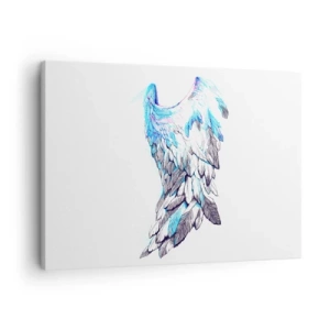 Bild auf Leinwand - Leinwandbild - Zarte Engelsflügel in Pastelltönen - 70x50cm - Ich brauche Flügel - Moderne Wanddekoration für Wohnzimmer und Schlafzimmer ARTTOR