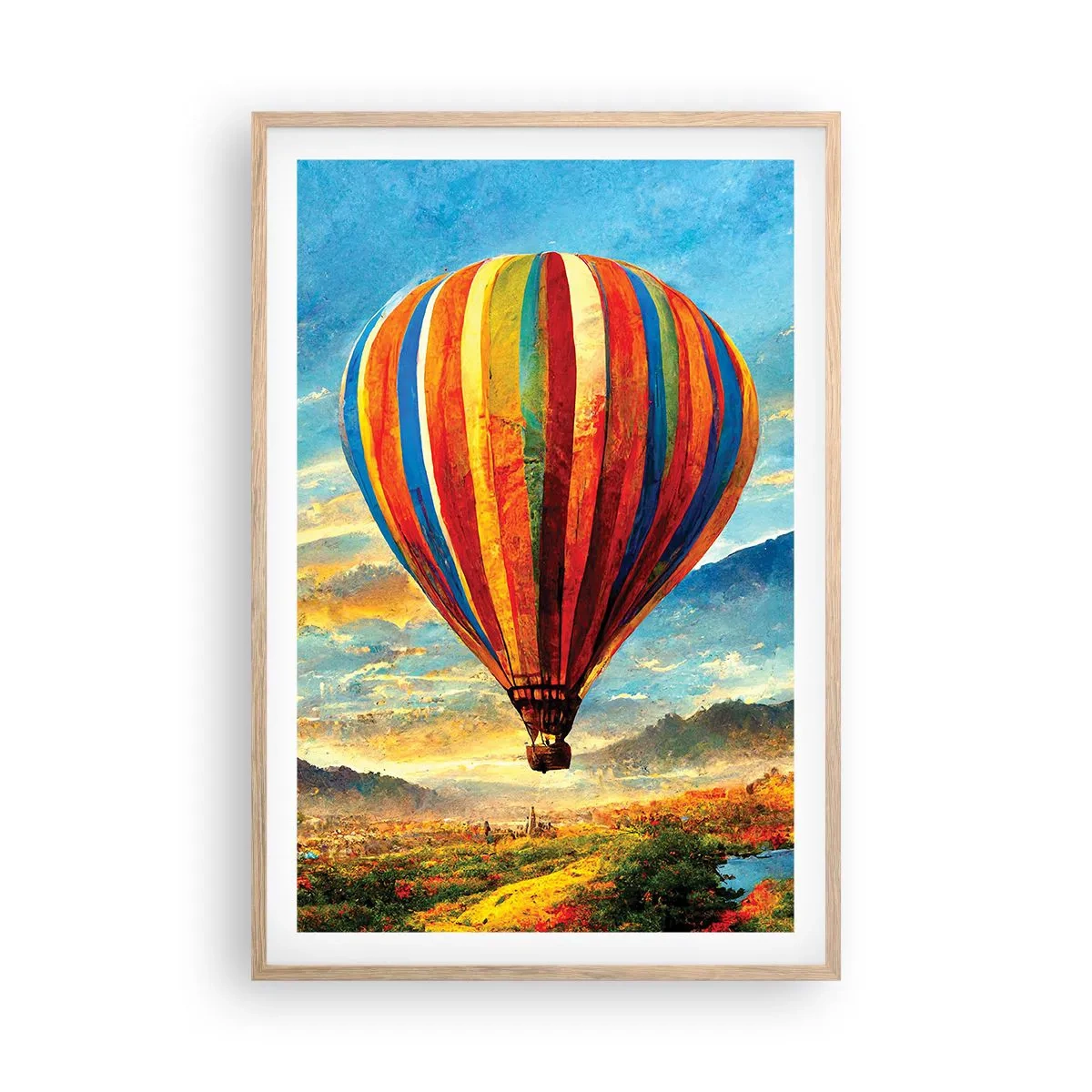 Poster in einem Rahmen aus heller Eiche - In der Stille sieht man mehr - 61x91 cm