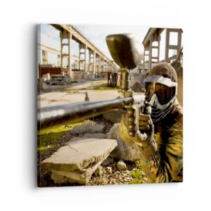 Bild auf Leinwand - Leinwandbild - Auch du kannst ein Held werden - 30x30 cm