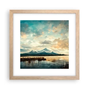 Poster in einem Rahmen aus heller Eiche - Unter dem Schutz des Himmels - 30x30 cm