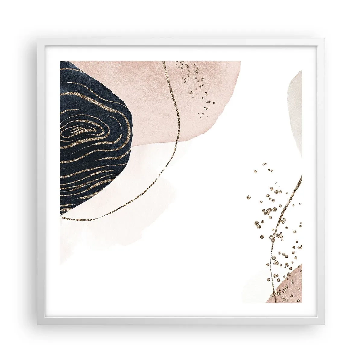 Poster in einem weißen Rahmen - Alles fließt - 60x60 cm