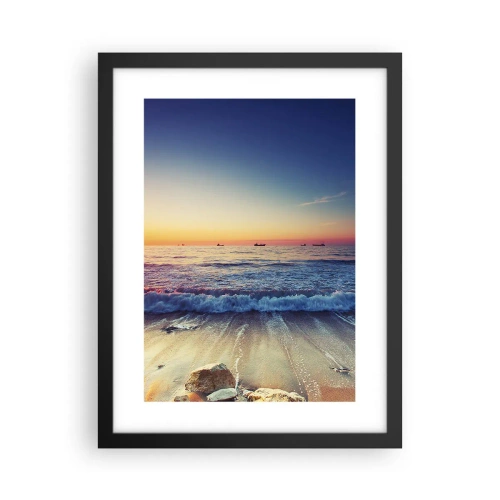 Poster in einem schwarzem Rahmen - Was ist mit dem Horizont? - 30x40 cm