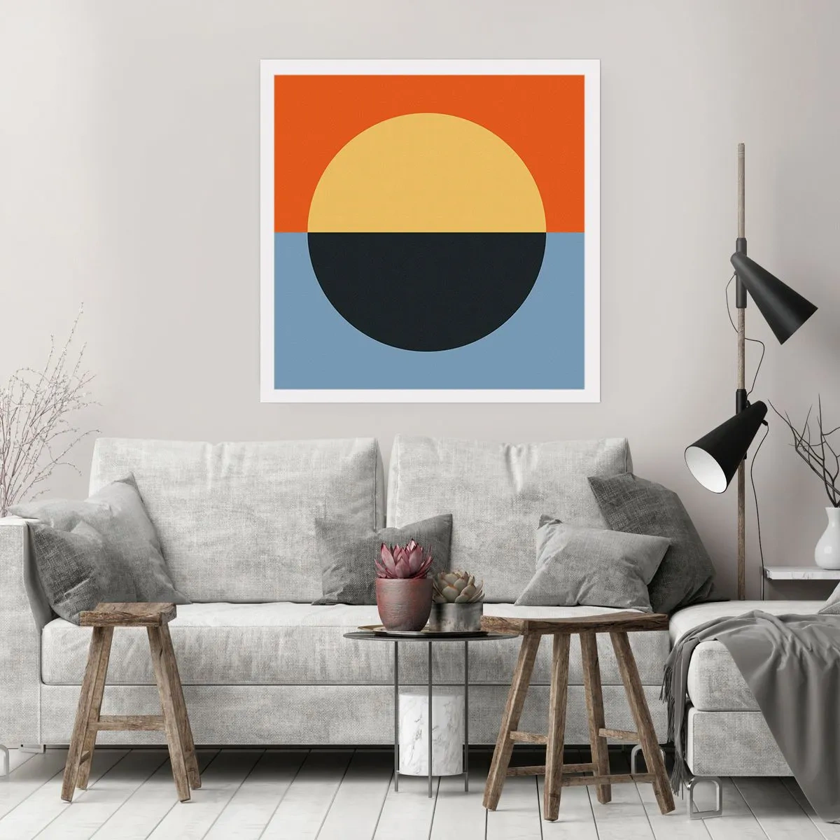 Poster - Eine Komposition aus Wärme und Kühle - 30x30 cm