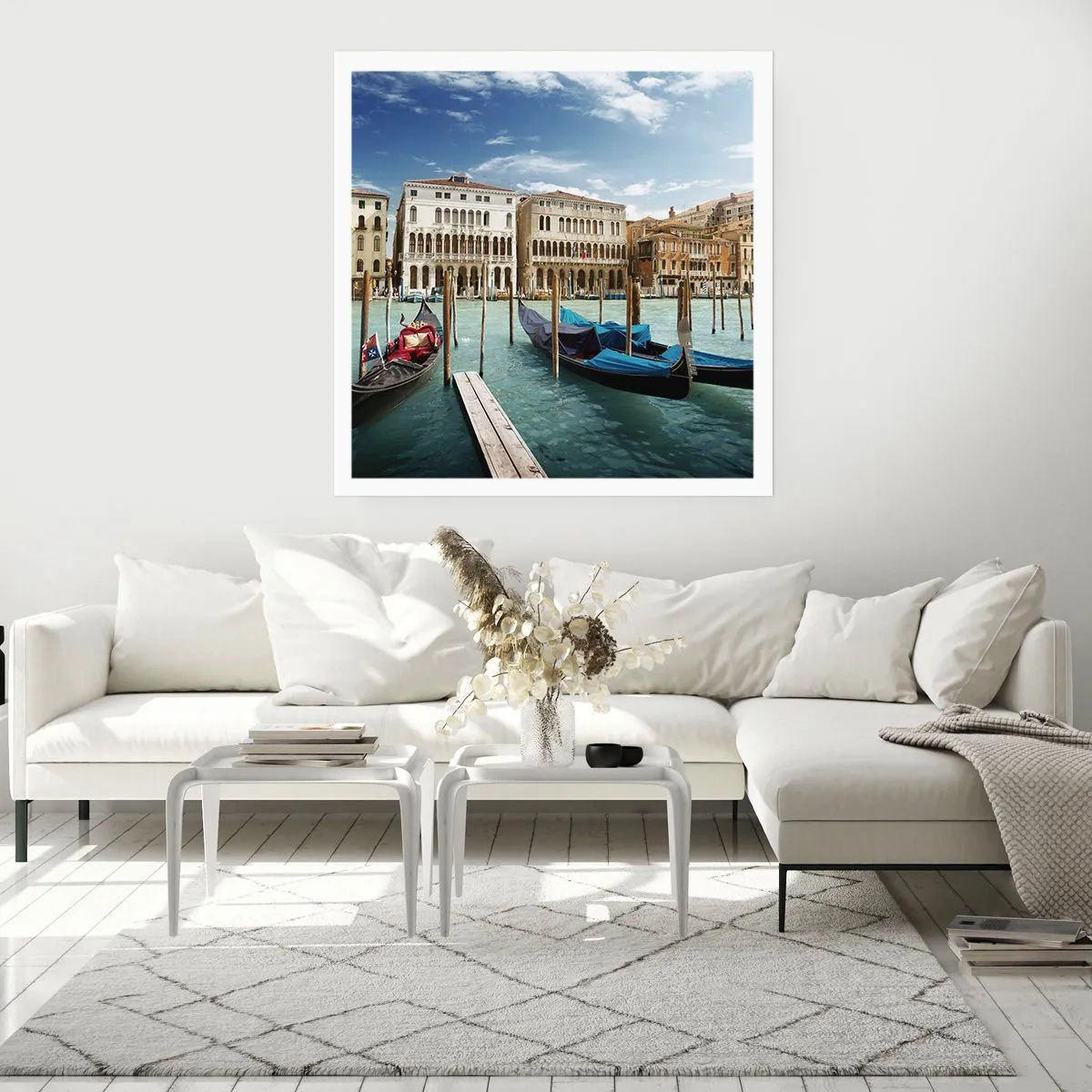 Poster - Paläste in Blau - 50x50 cm