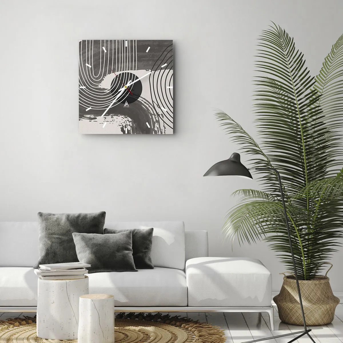 Wanduhr - Glasuhr - Oval gewinnt - 40x40 cm