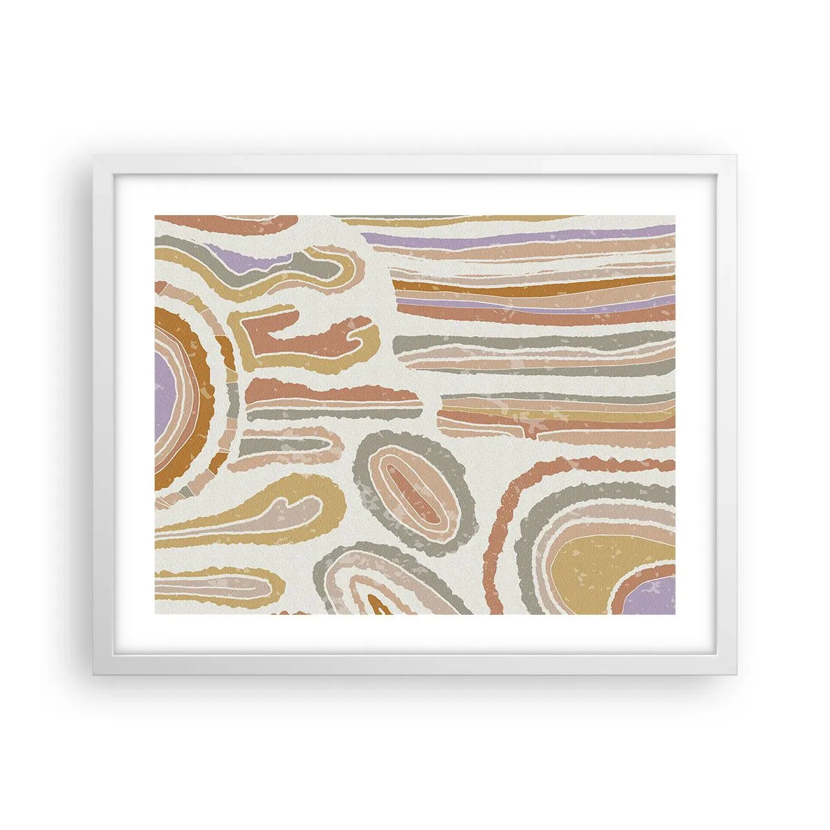 Poster in einem weißen Rahmen - Bunte Querschnitte - 50x40 cm