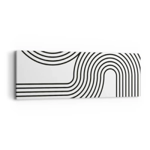 Bild auf Leinwand - Leinwandbild - An der Kurve - 90x30 cm