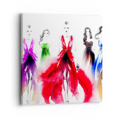 Bild auf Leinwand - Leinwandbild - Stimmungen für Kostüme - 30x30 cm