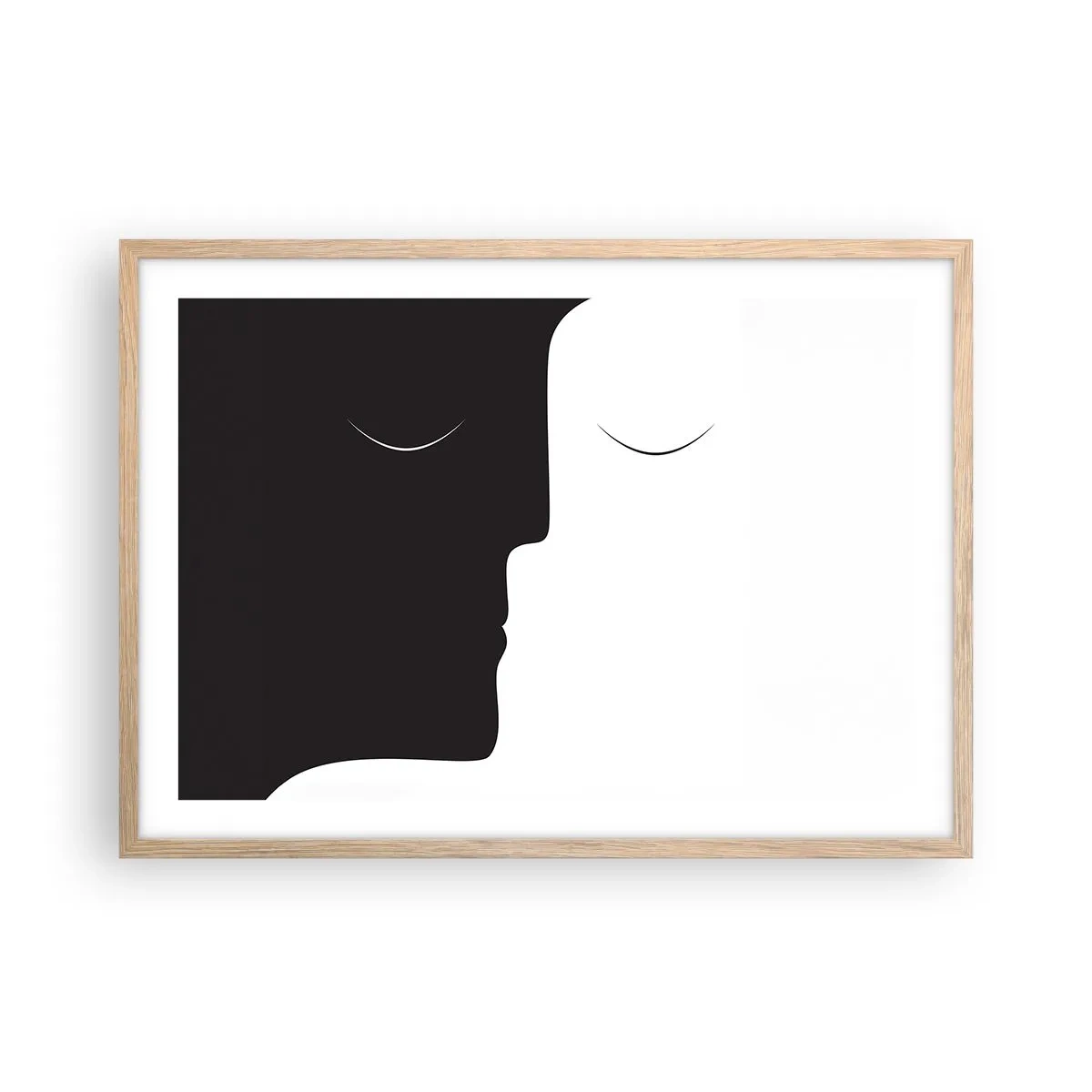 Poster in einem Rahmen aus heller Eiche - Einheit der Gegensätze - 70x50 cm