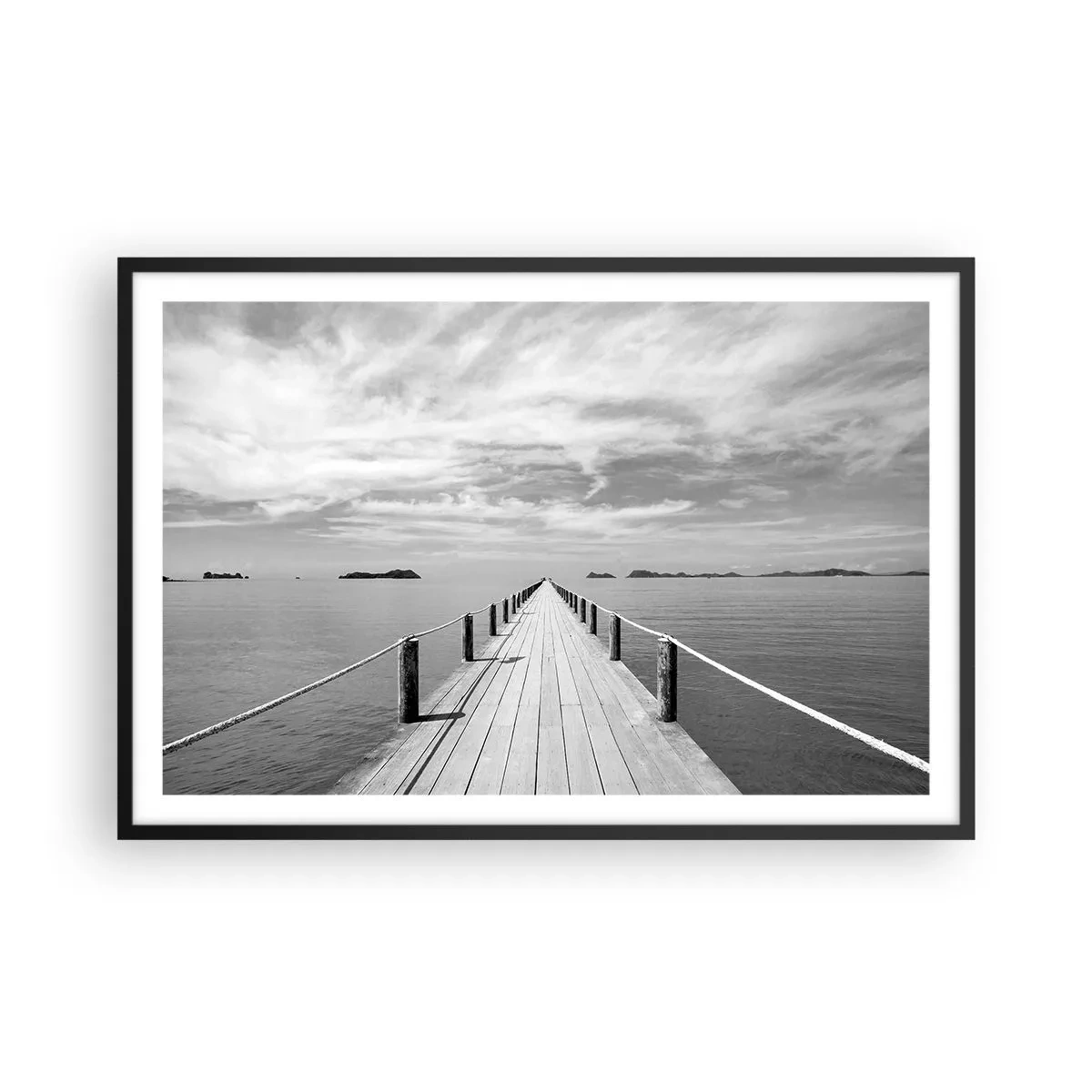 Poster in einem schwarzem Rahmen - Oder vielleicht eine Reise ... - 91x61 cm