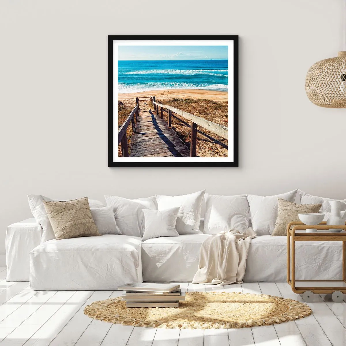 Poster in einem schwarzem Rahmen - Lauf! - 40x40 cm