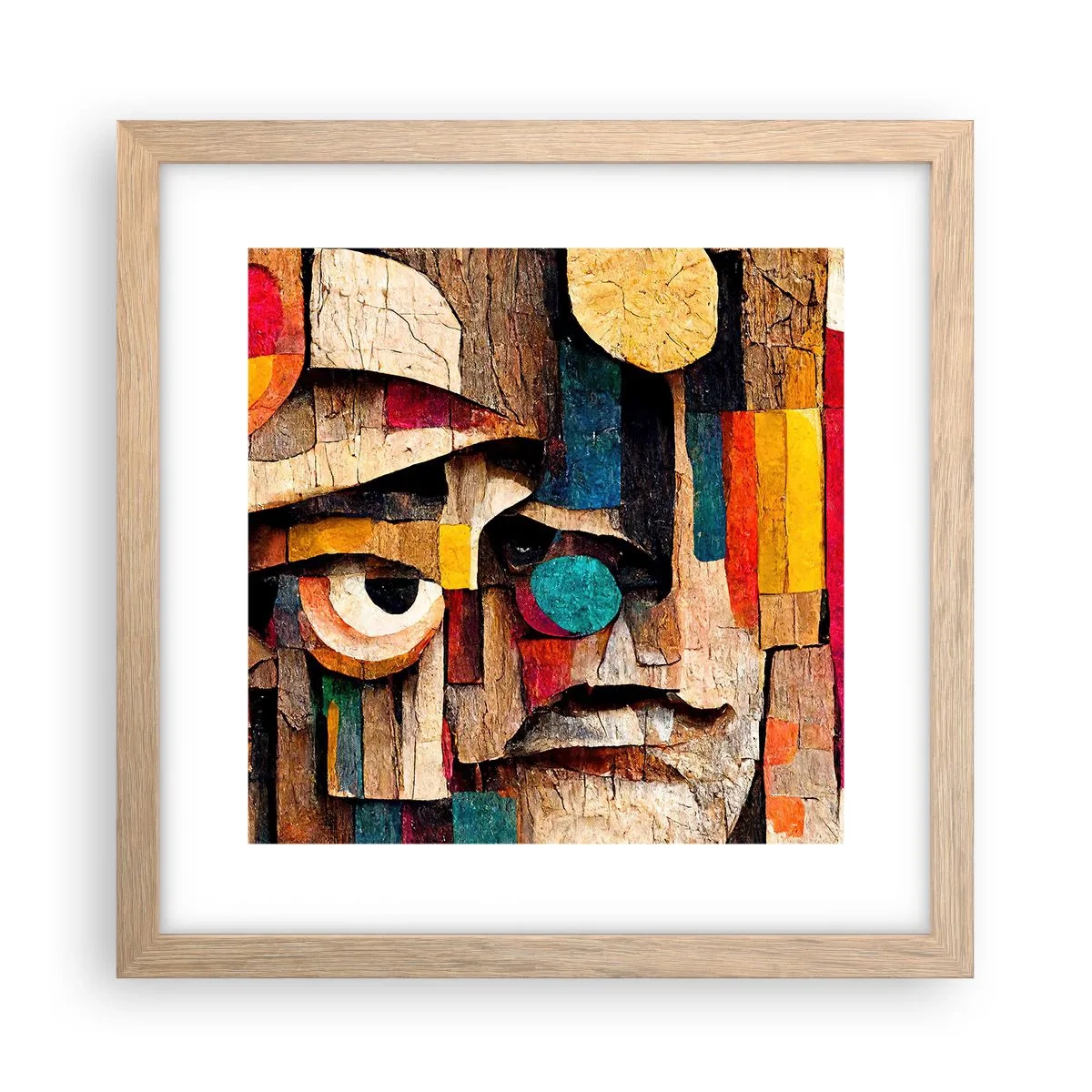 Poster in einem Rahmen aus heller Eiche - Ich sehe dich… - 30x30 cm