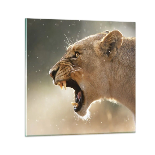 Glasbild - Bild auf glas - Versuch, nicht zuzuhören - 30x30 cm