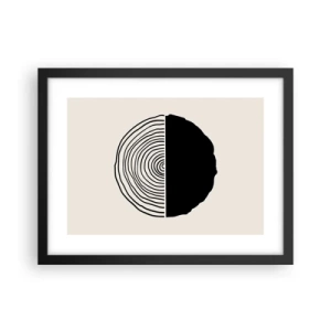 Poster in einem schwarzem Rahmen - Halb und halb - 40x30 cm