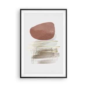 Poster in einem schwarzem Rahmen - Abstrakte Kolonnade - 61x91 cm