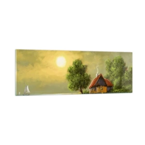 Glasbild - Bild auf glas - Schön, wie ein Bild - 90x30 cm