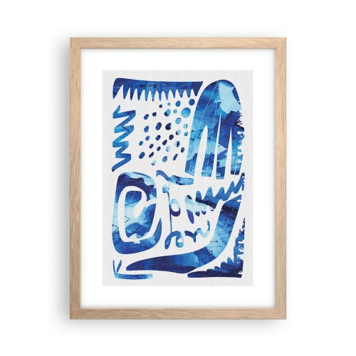 Poster in einem Rahmen aus heller Eiche - Zurück zu den Wurzeln - 30x40 cm