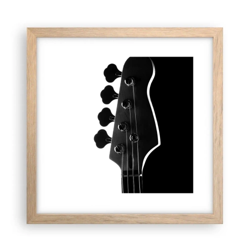 Poster in einem Rahmen aus heller Eiche - Rockige Stille - 30x30 cm