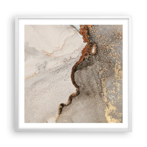 Poster in einem weißen Rahmen - An der Grenze der Farben - 60x60 cm