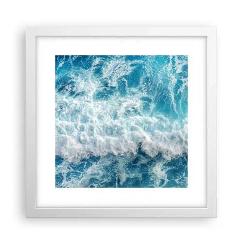 Poster in einem weißen Rahmen - Freudig und springend - 30x30 cm