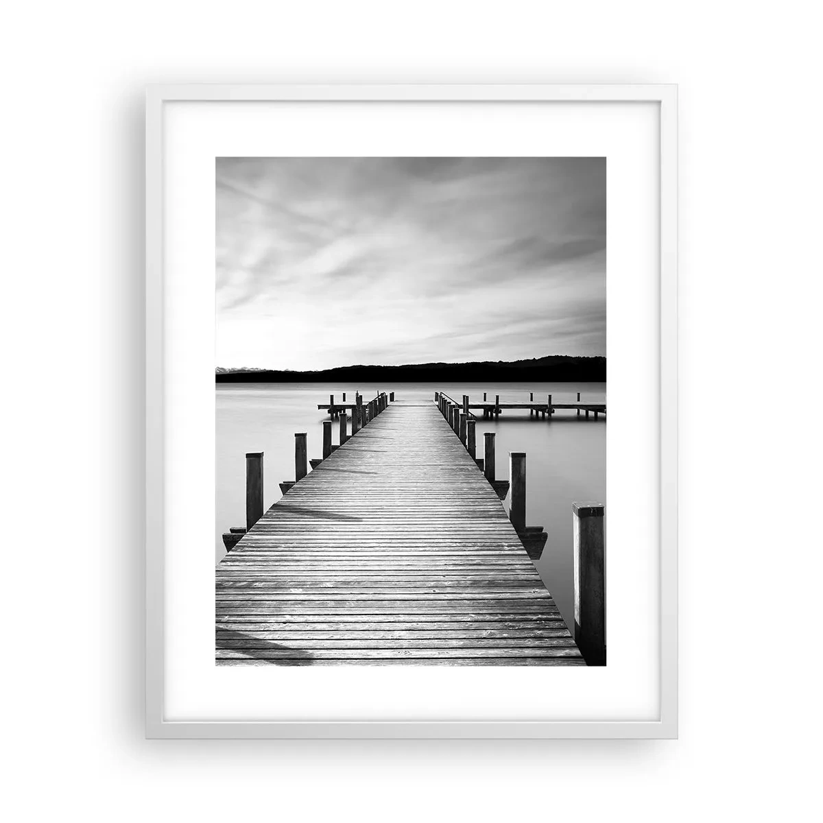 Poster in einem weißen Rahmen - An der Wasserstelle - Ruhe - 40x50 cm