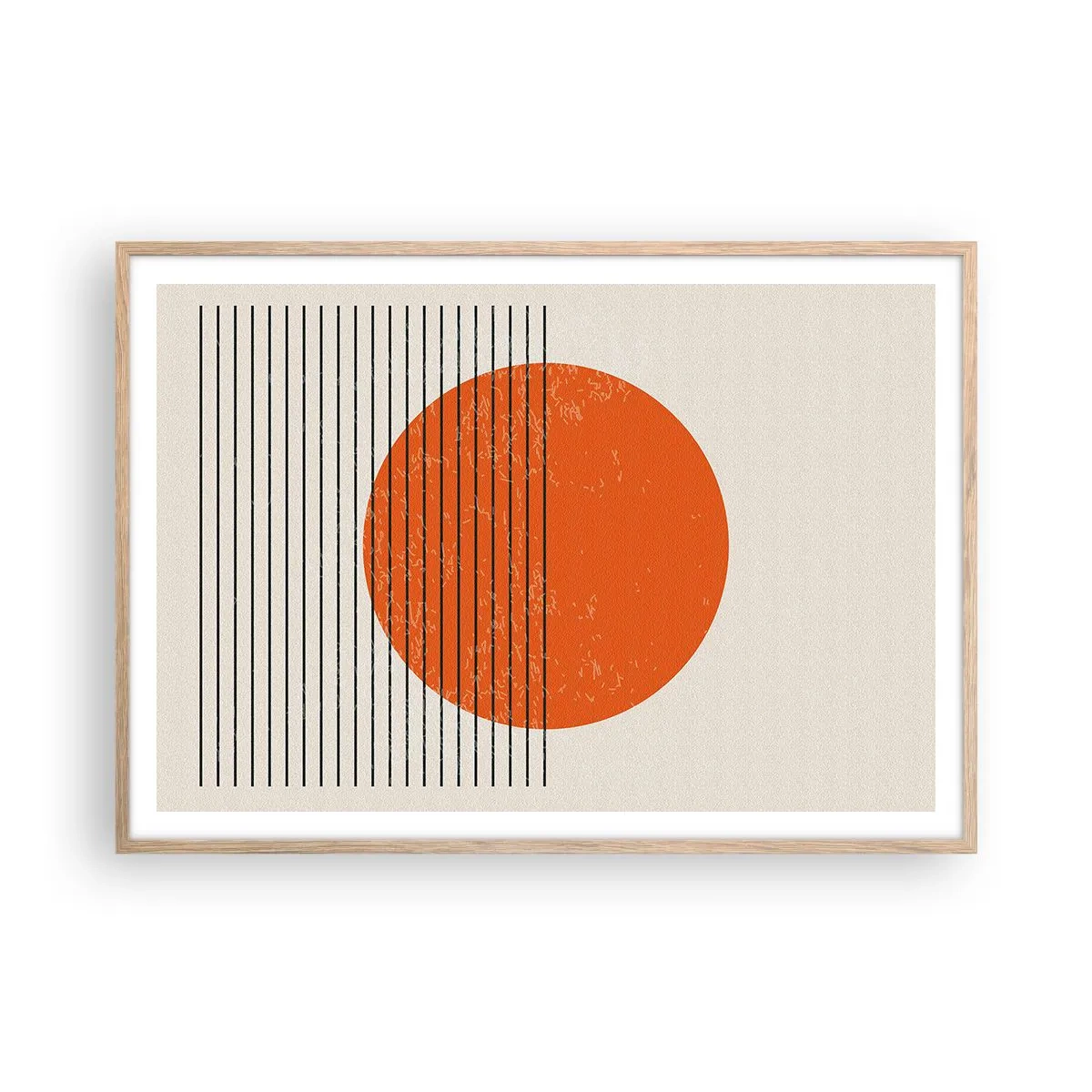 Poster in einem Rahmen aus heller Eiche - Immer die Sonne - 100x70 cm