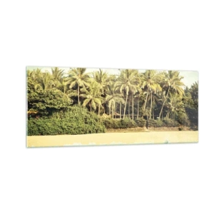 Glasbild - Bild auf glas - Wie wäre es hier? - 100x40 cm