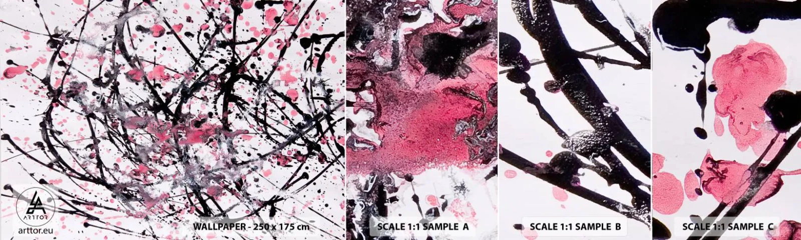 Fototapeten Muster Selbstklebend Deluxe Sticker - Die Flüchtigkeit des Lebens - Abstraktion, Stück, Modernes Muster - 100x30 cm