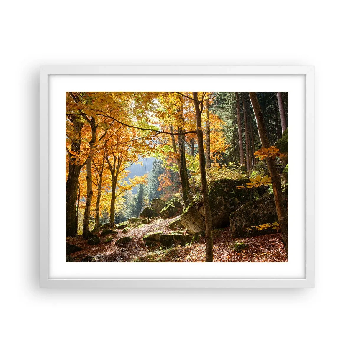 Poster in einem weißen Rahmen - Zeit zum Entspannen - 50x40 cm