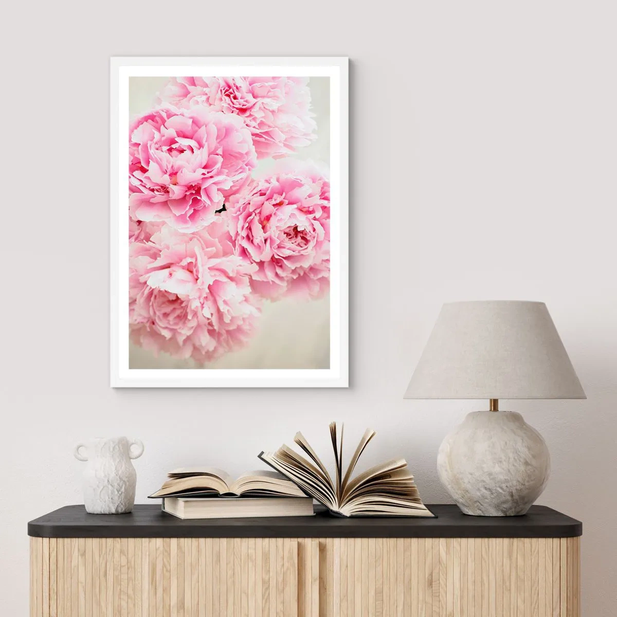 Poster in einem weißen Rahmen - In rosa Glamour - 40x50 cm