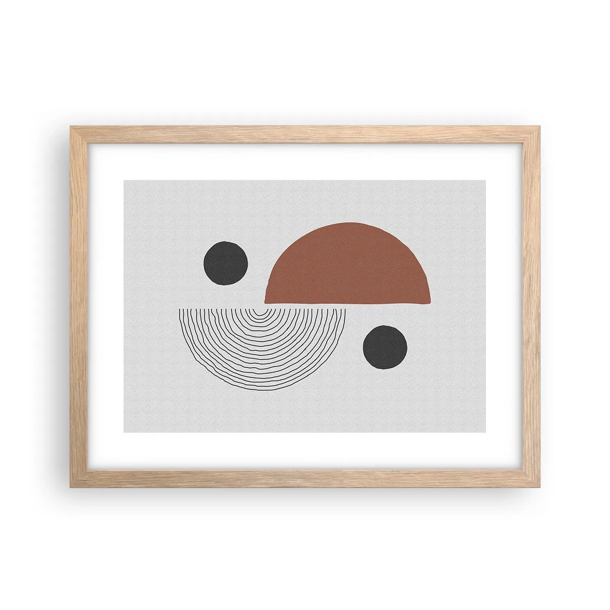 Poster in einem Rahmen aus heller Eiche - Perfektion des Rades - 40x30 cm