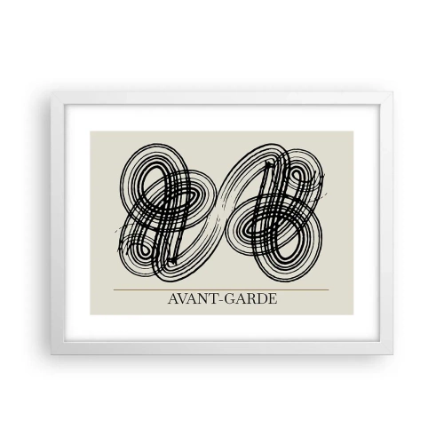 Poster in einem weißen Rahmen - Es kam spontan heraus - 40x30 cm