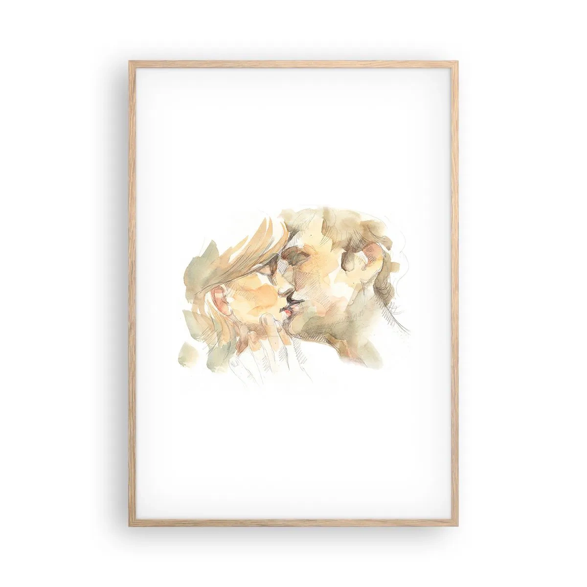 Poster in einem Rahmen aus heller Eiche - Hälfte gefunden? - 70x100 cm