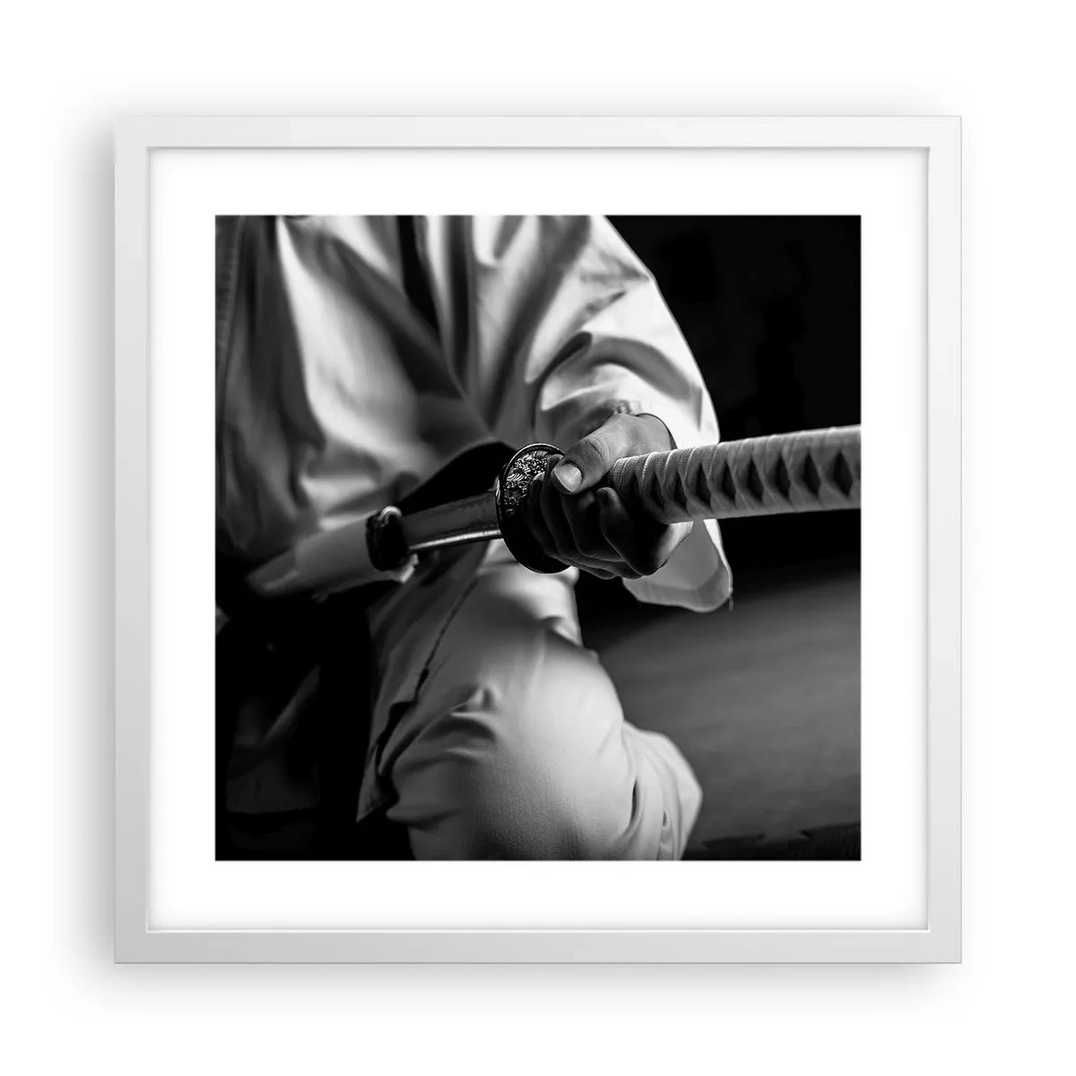 Poster in einem weißen Rahmen - Kriegerseele - 40x40 cm