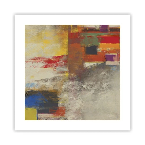 Poster - Geometrie der Farben - 40x40 cm