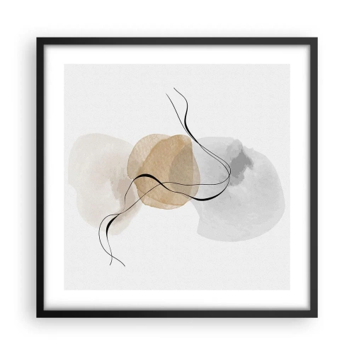 Poster in einem schwarzem Rahmen - Luftperlen - 50x50 cm