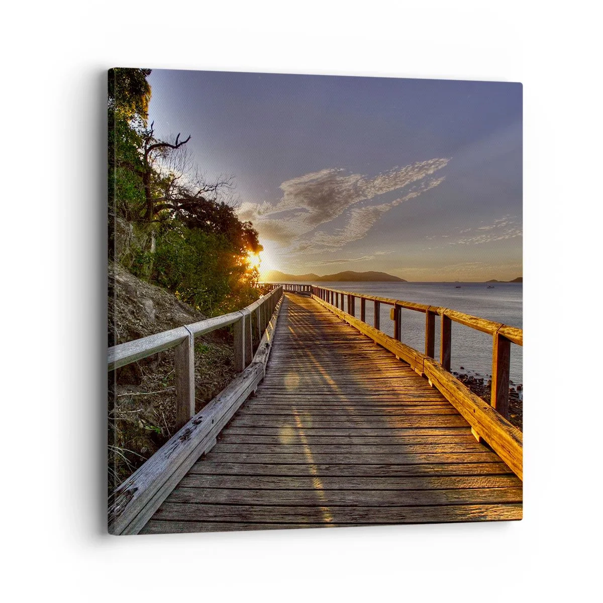 Bild auf Leinwand - Leinwandbild - Gehen, weiter der Sonne entgegengehen - 40x40 cm
